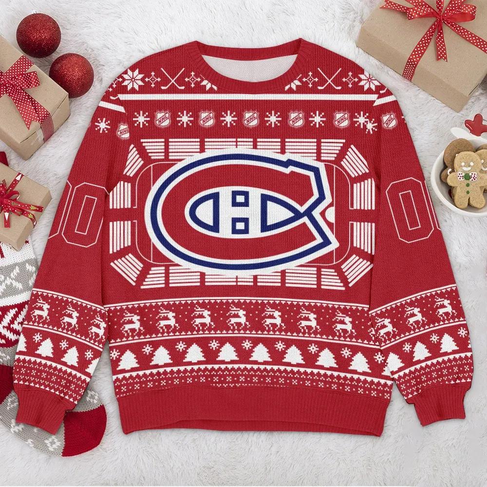 Nashville Predators NHL Big Logo Ugly Christmas Sweater, NHL Christmas Sweater Moonbestprint