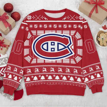 Nashville Predators NHL Big Logo Ugly Christmas Sweater, NHL Christmas Sweater Moonbestprint