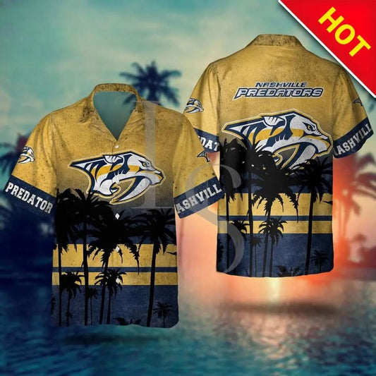 Nashville Predators NHL Hawaiian Shirt Style Hot Trending Summer, NHL Hawaiian Shirt Moonbestprint