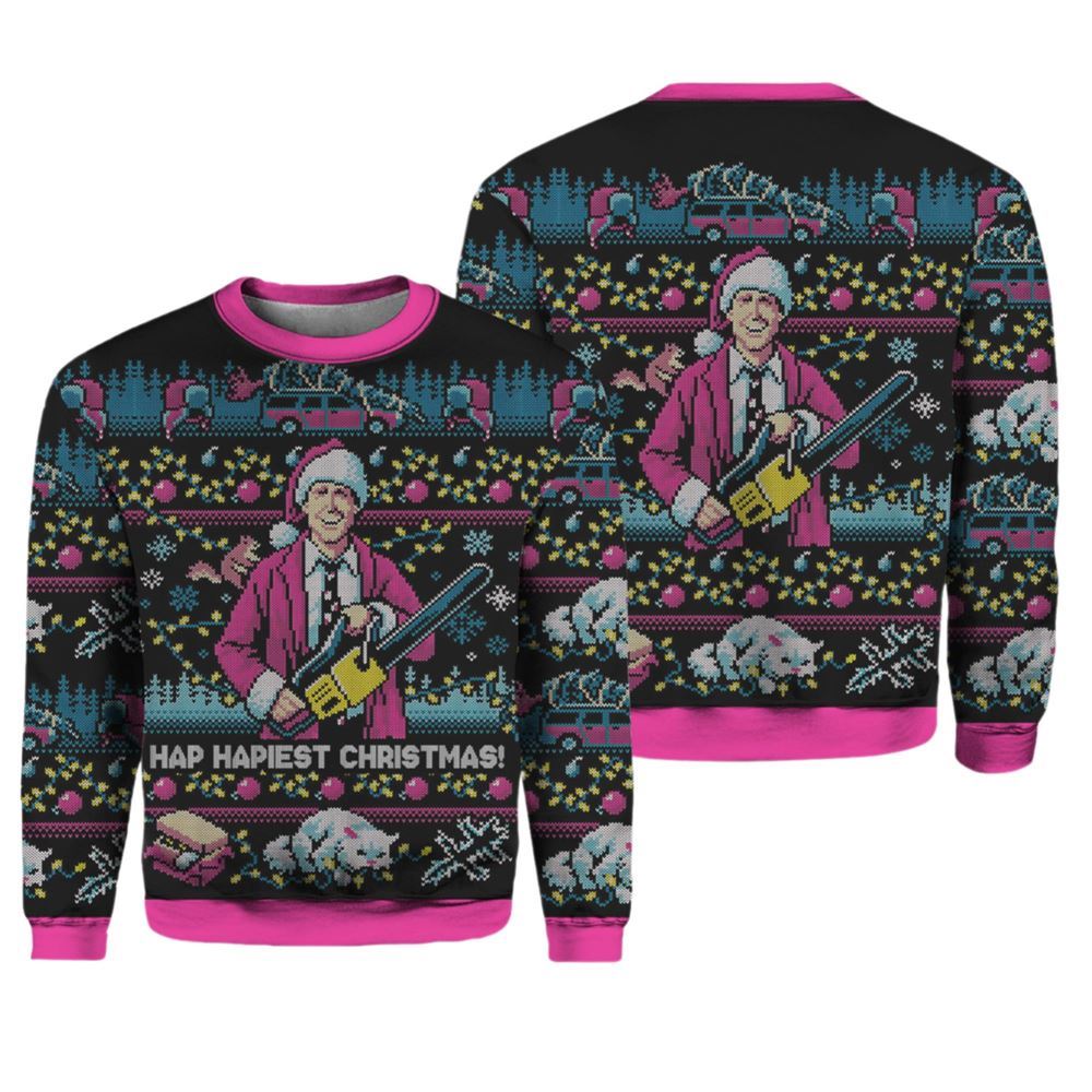 National Lampoons Vacation Hap Hapiest Christmas Sweater - Moonbestprint