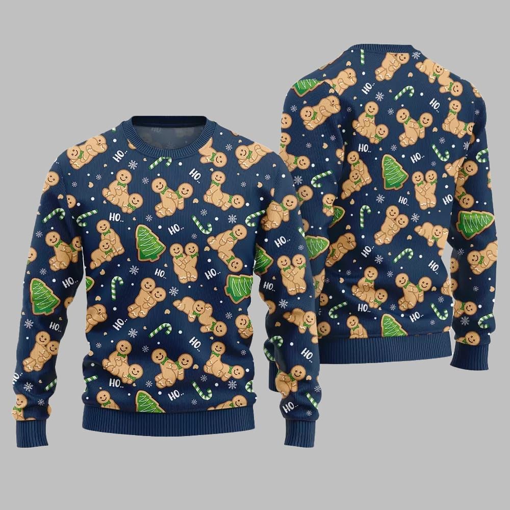 Naughty Gingerbread Ugly Sweater Christmas 2026 - Moonbestprint