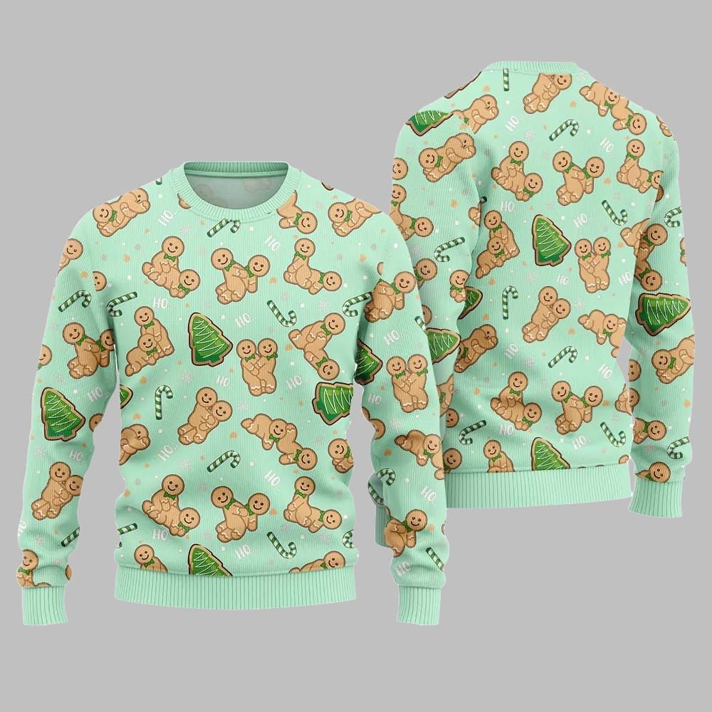 Naughty Gingerbread Ugly Sweater Christmas 2026 - Moonbestprint
