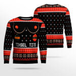 Naughty Tinsel Tits Ugly Christmas Sweater Black – Moonbestprint