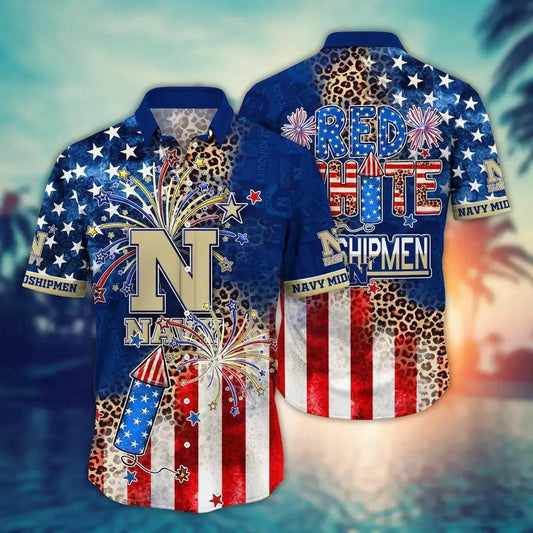 Navy Midshipmen NCAA Aloha Hawaiian Shirt, NCAA Hawaiian Shirt Moonbestprint