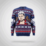 Navy-White Cody Rhodes American Nightmare Holiday Ugly Sweater 2025 – Moonbestprint