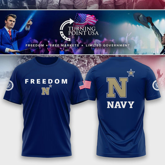 Navy Campus Freedom Tshirt | YL28 Moonbestprint