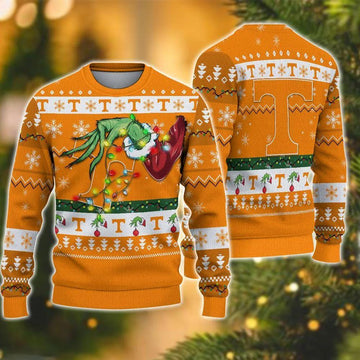 Ncaa Tennessee Volunteers Grinch Ugly Christmas Sweater, NCAA Christmas Sweater Moonbestprint