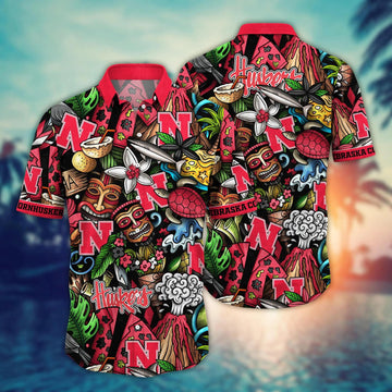 Nebraska Cornhuskers NCAA Hawaiian Shirt 1, NCAA Hawaiian Shirt Moonbestprint