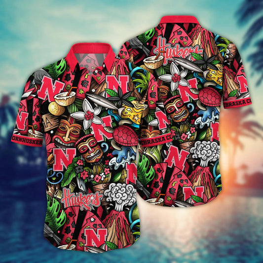 Nebraska Cornhuskers NCAA Hawaiian Shirt 1, NCAA Hawaiian Shirt Moonbestprint