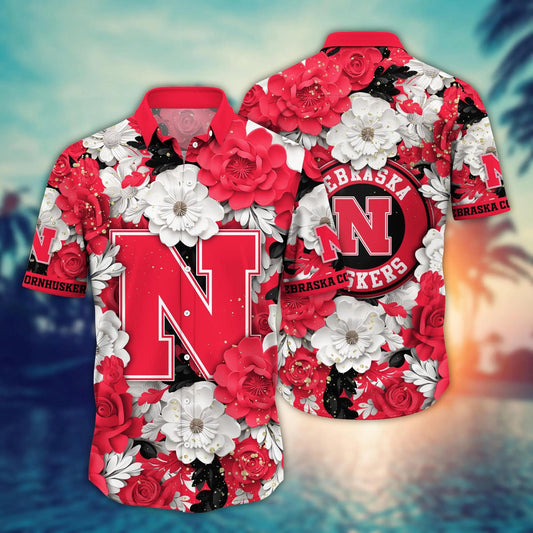 Nebraska Cornhuskers NCAA Hawaiian Shirt, NCAA Hawaiian Shirt Moonbestprint