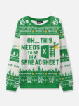 Needs to Be in an Excel Spreadsheet Ugly Christmas Sweater – Moonbestprint