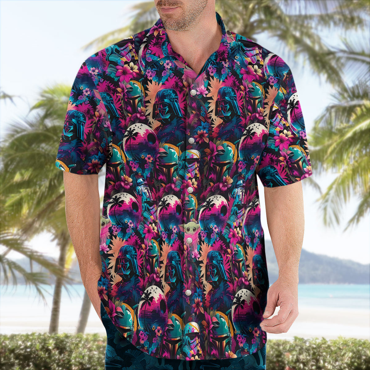 Neon Star Wars Tropical Galaxy Hawaiian Shirt – Moonbestprint