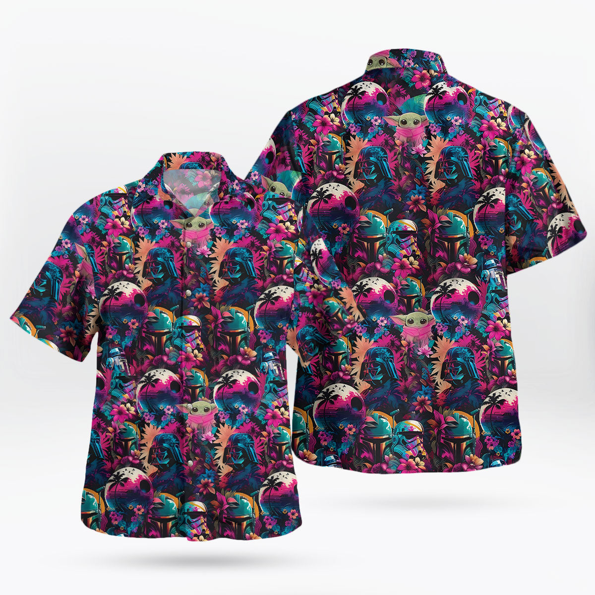 Neon Star Wars Tropical Galaxy Hawaiian Shirt – Moonbestprint