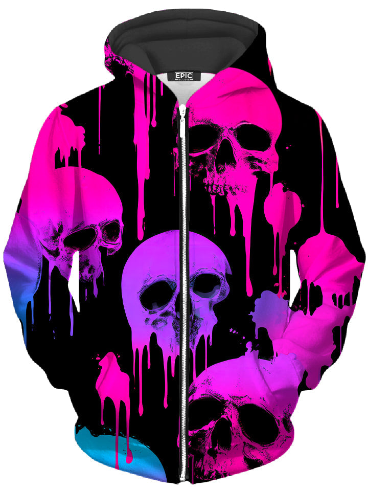 Neon Decay Unisex Zip-Up Hoodie - Moonbestprint