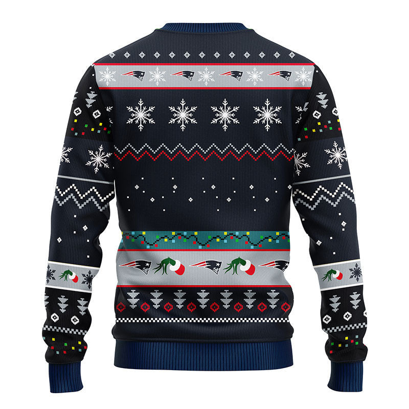 New England Patriots 12 Grinch Xmas Day Ugly Christmas Sweater Moonbestprint