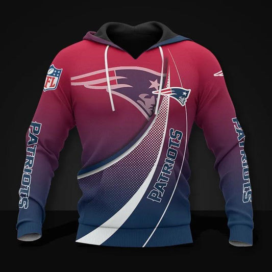 New England Patriots All Over Print Hoodie, NFL Hoodie Moonbestprint