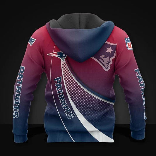 New England Patriots All Over Print Hoodie, NFL Hoodie Moonbestprint