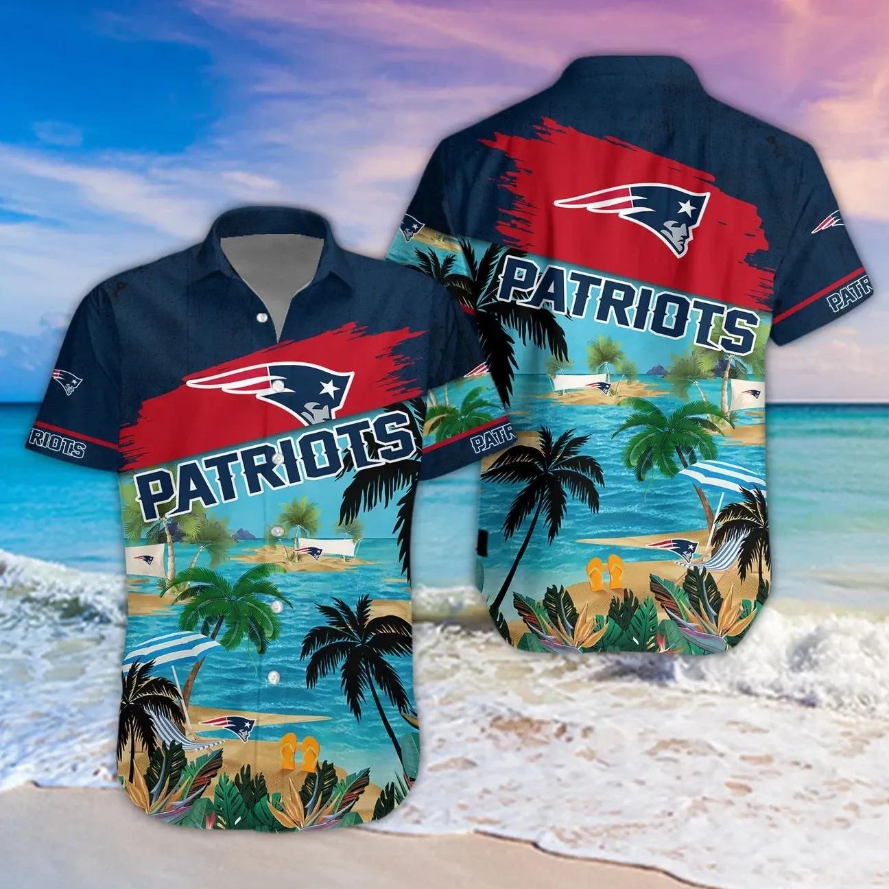 New England Patriots Aloha Shirt, NFL Hawaiian Shirt Moonbestprint
