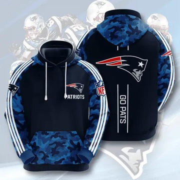 New England Patriots Camo 3D Hoodie, NFL Hoodie Moonbestprint
