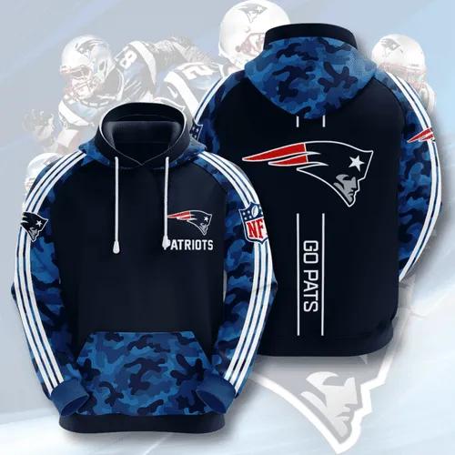 New England Patriots Camo 3D Hoodie, NFL Hoodie Moonbestprint