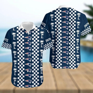 New England Patriots Coconut Trees Hawaiian Shirt, NFL Hawaiian Shirt Moonbestprint