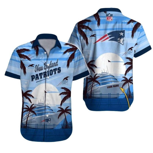 New England Patriots Cruise Vibes Hawaiian Shirt - Moonbestprint