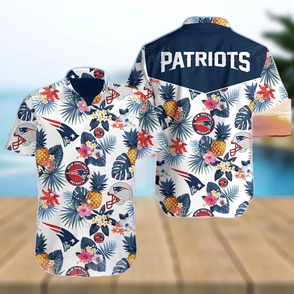 New England Patriots Floral All Over Print Unisex Hawaiian Shirt, NFL Hawaiian Shirt Moonbestprint