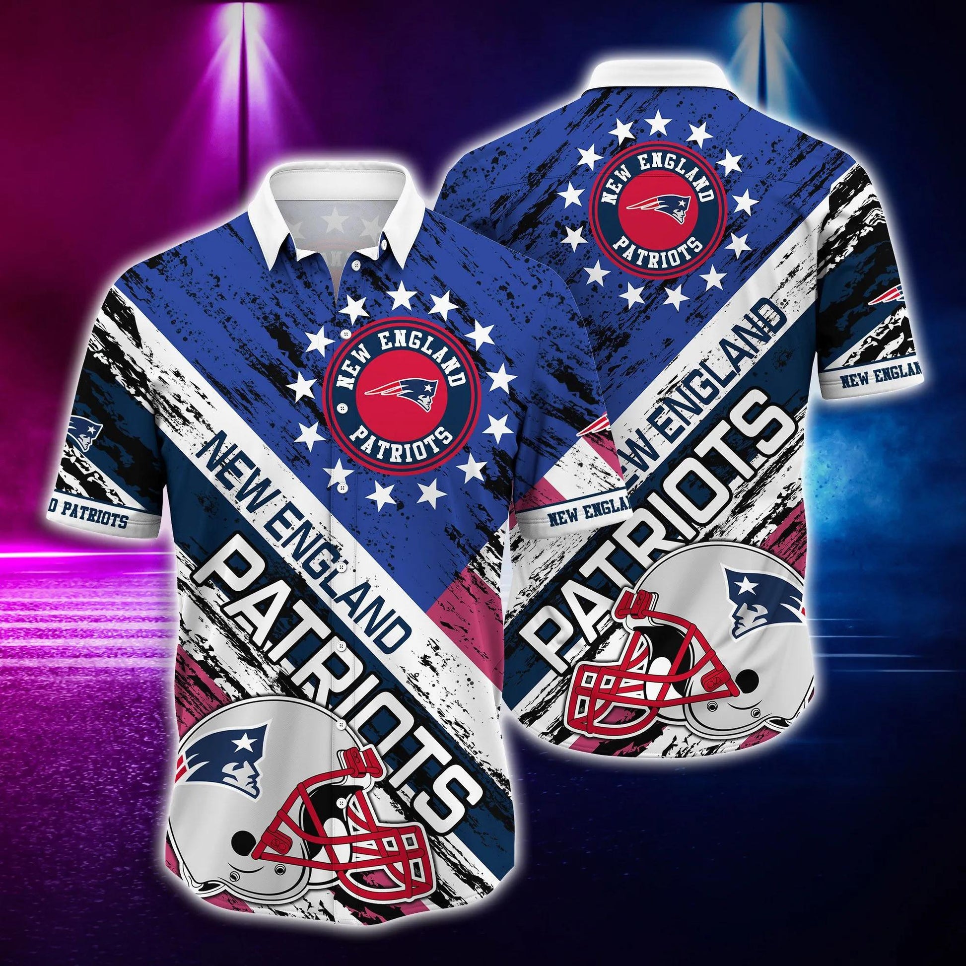 New England Patriots Football Helmet Hawaiian Shirt, NFL Hawaiian Shirt Moonbestprint