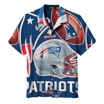 New England Patriots Gridiron Legacy Patriots Helmet Hawaiian Shirt - Moonbestprint