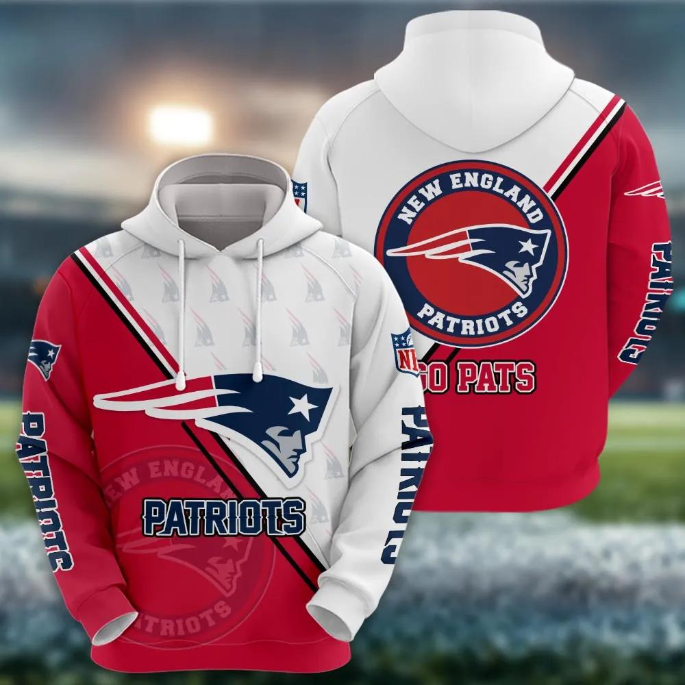 New England Patriots Logo 3D Hoodie, NFL Hoodie Moonbestprint