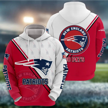 New England Patriots Logo 3D Hoodie, NFL Hoodie Moonbestprint