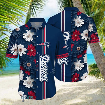 New England Patriots NFL Flower 3D Hawaiian Shirt, NFL Hawaiian Shirt Moonbestprint