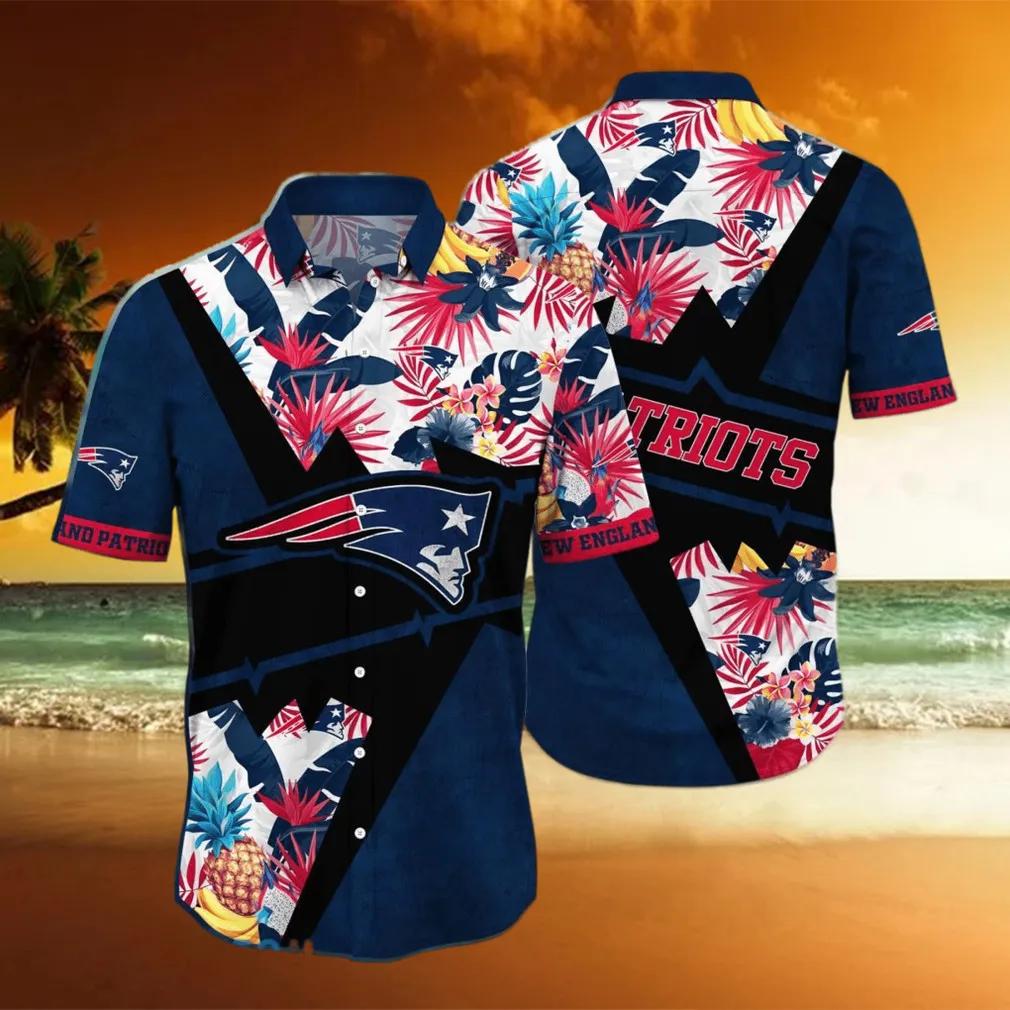 New England Patriots NFL Flower Camo Hawaiian Shirt, NFL Hawaiian Shirt Moonbestprint