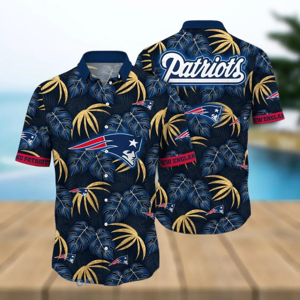 New England Patriots NFL Flower Vintage Hawaiian Shirt, NFL Hawaiian Shirt Moonbestprint