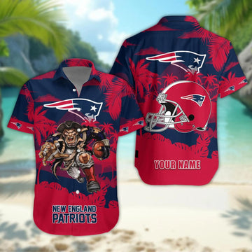 New England Patriots Personalized Hawaiian Shirt, NFL Hawaiian Shirt Moonbestprint