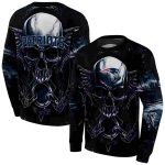 New England Patriots Skull Artwork Blue Black AOP Sweatshirt - Moonbestprint