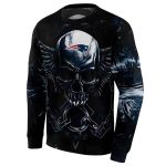 New England Patriots Skull Artwork Blue Black AOP Sweatshirt - Moonbestprint