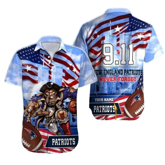 New England Patriots Tribute Skyline Patriots Remembrance Hawaiian Shirt - Moonbestprint