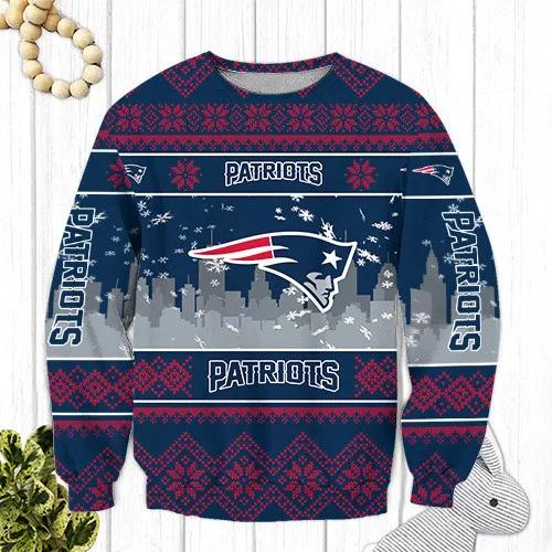 New England Patriots Ugly Christmas Sweater, NFL Christmas Sweater Moonbestprint
