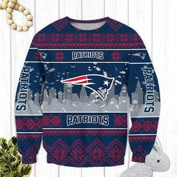 New England Patriots Ugly Christmas Sweater, NFL Christmas Sweater Moonbestprint