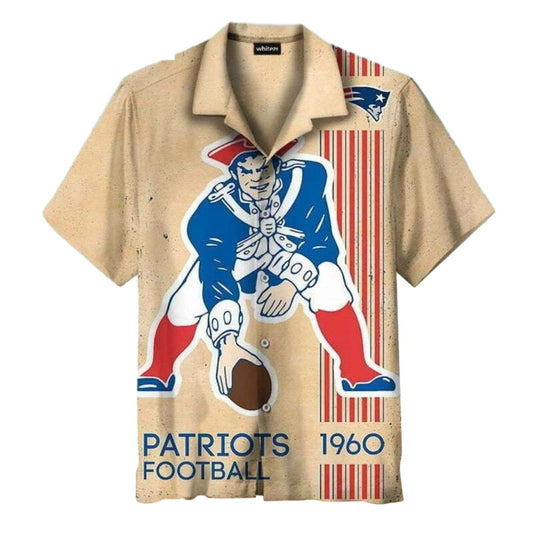 New England Patriots Vintage 1960 Hawaiian Shirt - Moonbestprint