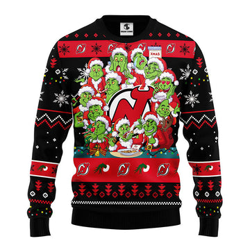 New Jersey Devils 12 Grinch Xmas Day Ugly Christmas Sweater Moonbestprint