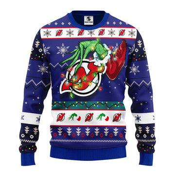 New Jersey Devils Grinch Ugly Christmas Sweater Moonbestprint