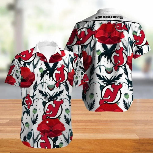 New Jersey Devils Hawaiian Shirt 3, NHL Hawaiian Shirt Moonbestprint