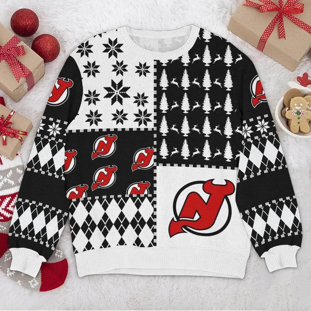 New Jersey Devils NHL Ugly Christmas Sweater, NHL Christmas Sweater Moonbestprint