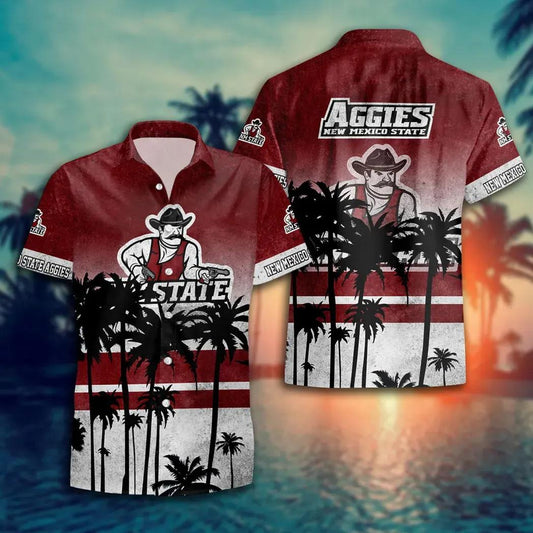 New Mexico State Aggies Style Hot Trending Summer Aloha Hawaiian Shirt, NCAA Hawaiian Shirt Moonbestprint