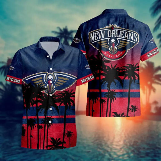 New Orleans Pelicans Aloha Hawaiian Shirt, NCAA Hawaiian Shirt Moonbestprint
