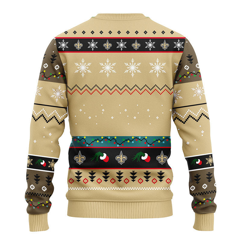 New Orleans Saints 12 Grinch Xmas Day Ugly Christmas Sweater Moonbestprint