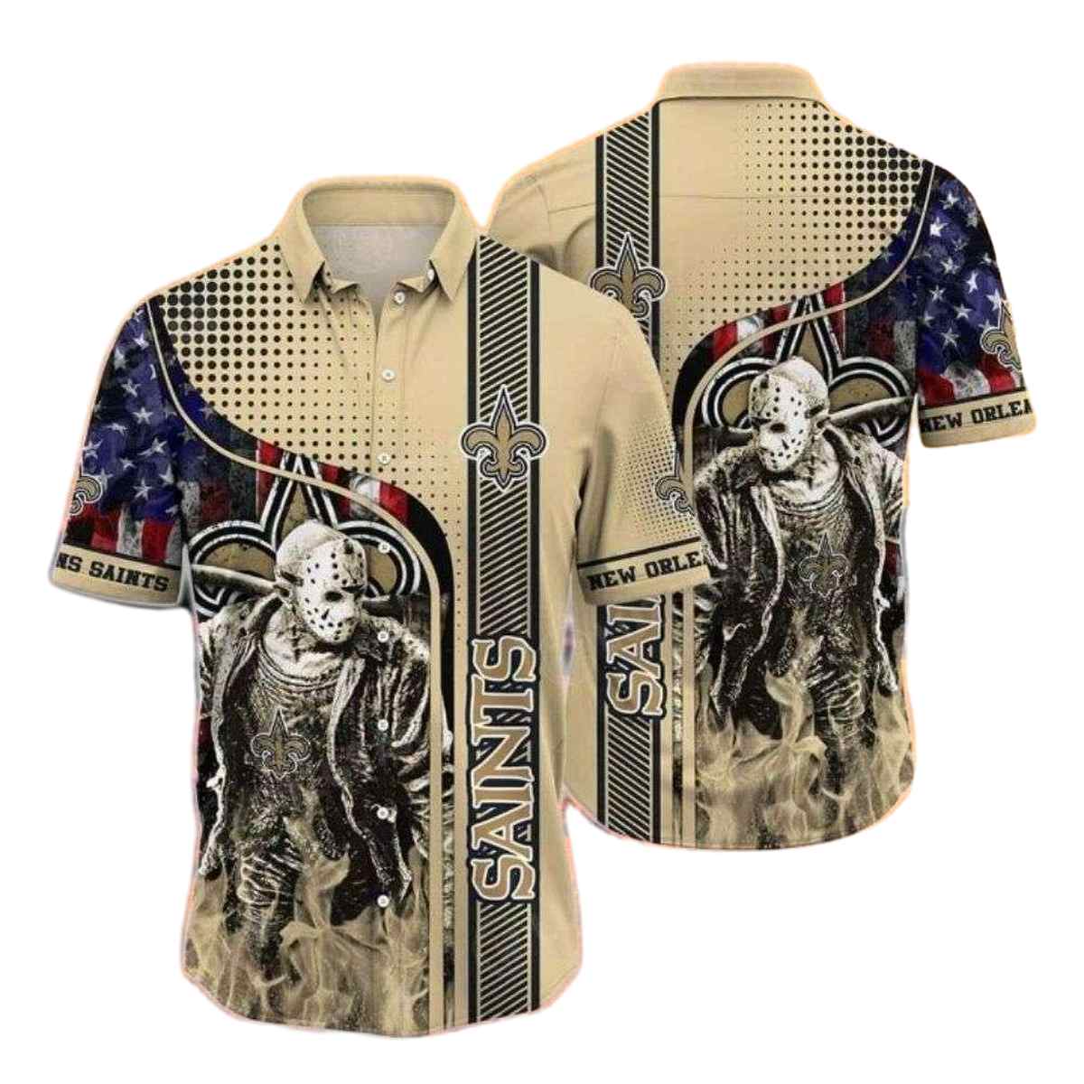 New Orleans Saints And Jason Voorhees Hawaiian Shirt - Moonbestprint