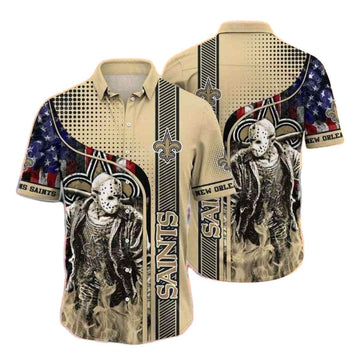 New Orleans Saints And Jason Voorhees Hawaiian Shirt - Moonbestprint
